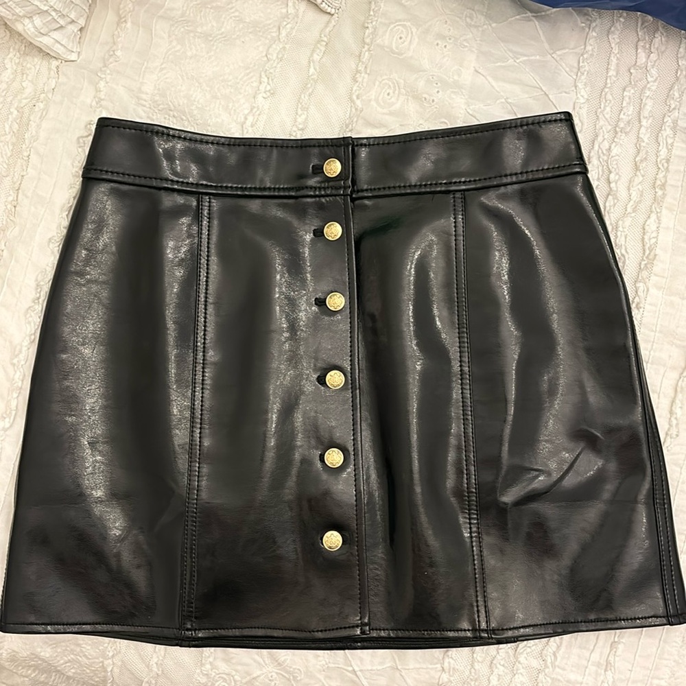 J.Crew faux patten leather skirt